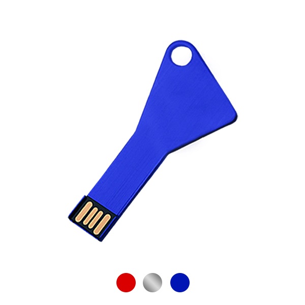 USB011, USB Llave Triangular. USB metálica en forma de llave triangular.