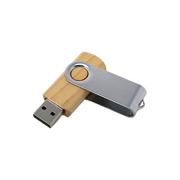 USB018, USB Giratoria Clásica. USB giratoria clasica de madera con cordon.