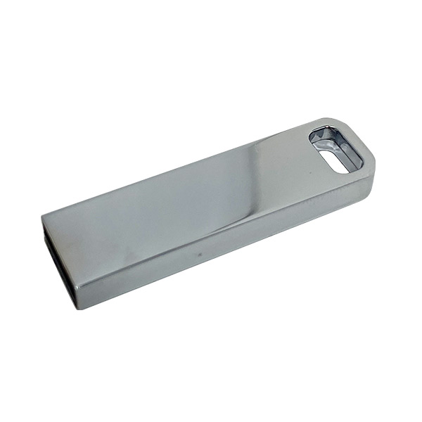 USB022, USB Rectangular Metálica. USB en forma rectangular, cuenta con orificio para colguije.