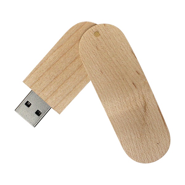 USB006, USB Giratoria Wood. Practica USB giratoria ecologica fabricada en madera.