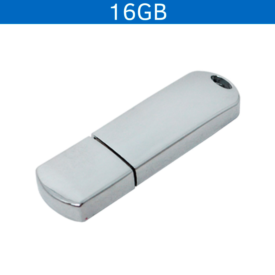 USB241, MEMORIA USB IRON 16 GB. Memoria USB Iron Plata. Memoria USB Metálica con Tapa. Su Acabado en Cromo la vuelven, Práctica y elegante. Tipo de conector USB-A. Conectividad USB 2.0 Compatible con Windows, MacOS y Linux Capacidad de 16 GB.